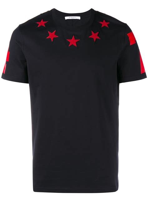 givenchy black star tee